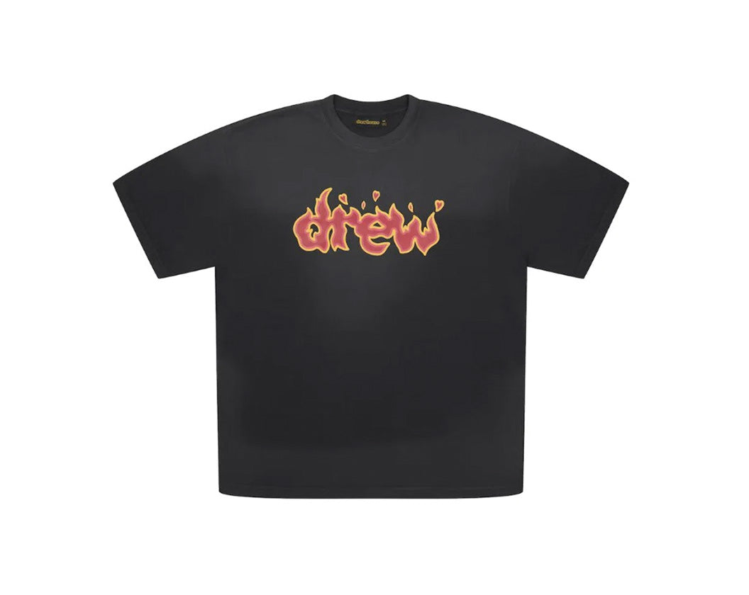 DREW HOUSE SECRET T-SHIRT LIT FADED BLACK