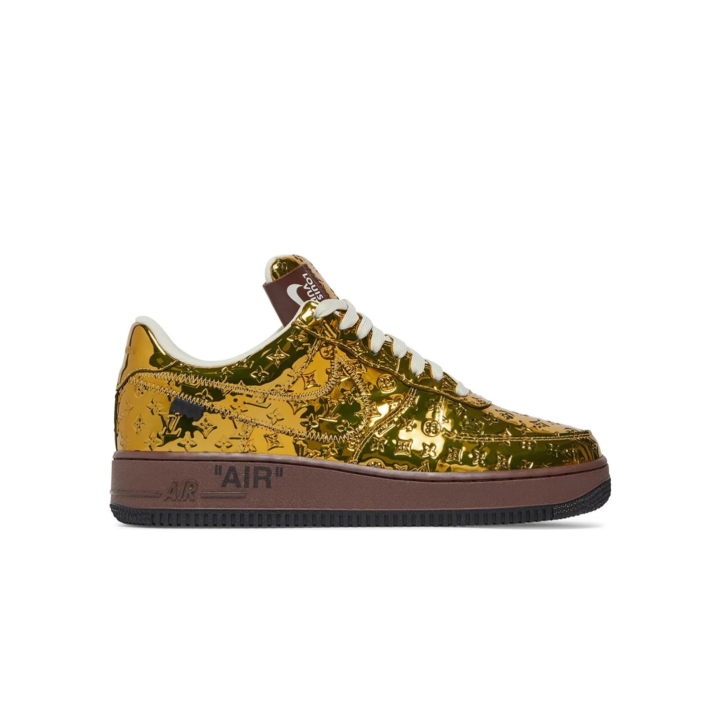 LOUIS VUITTON AIR FORCE 1 LOW BY VIRGIL ABLOH METALLIC GOLD