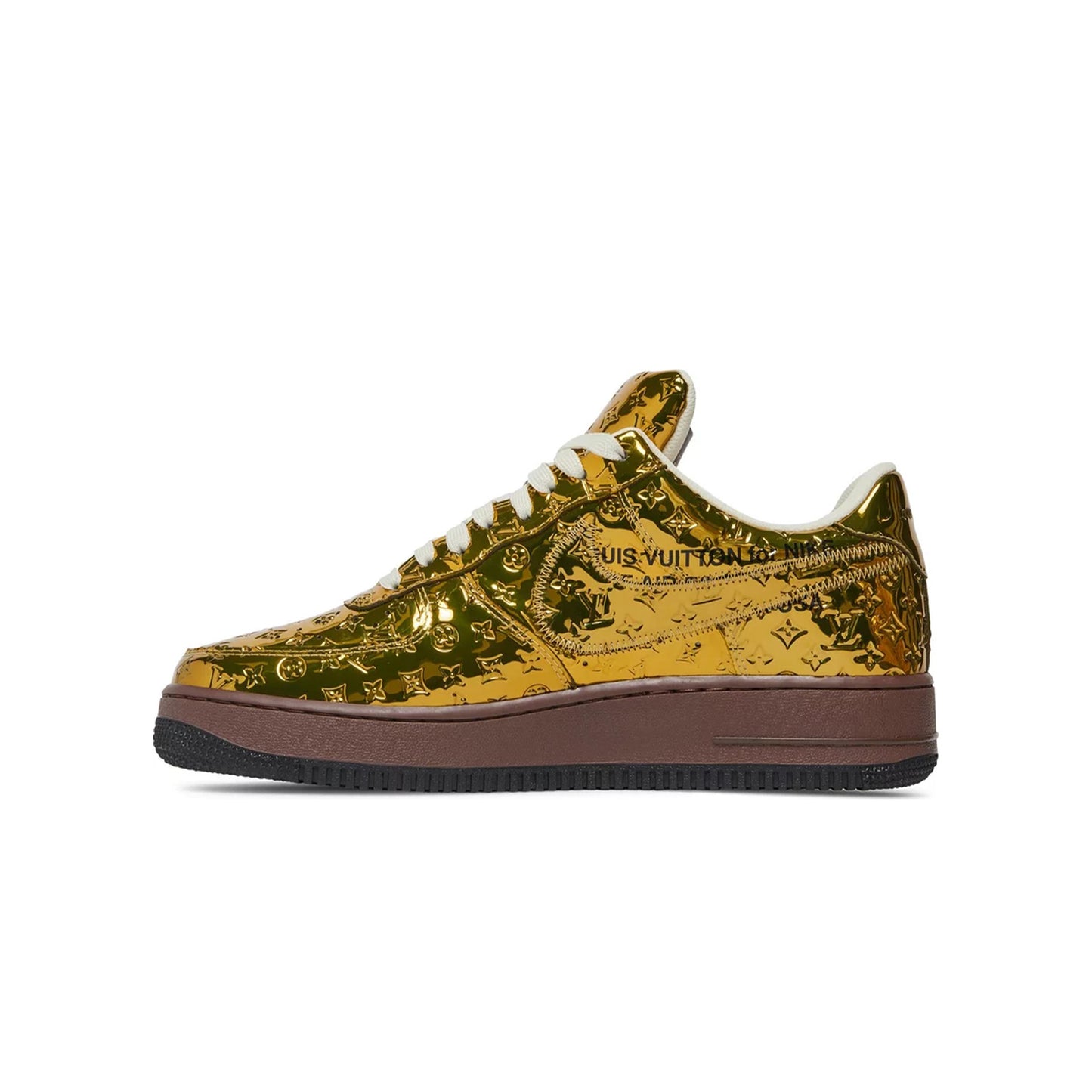 LOUIS VUITTON AIR FORCE 1 LOW BY VIRGIL ABLOH METALLIC GOLD