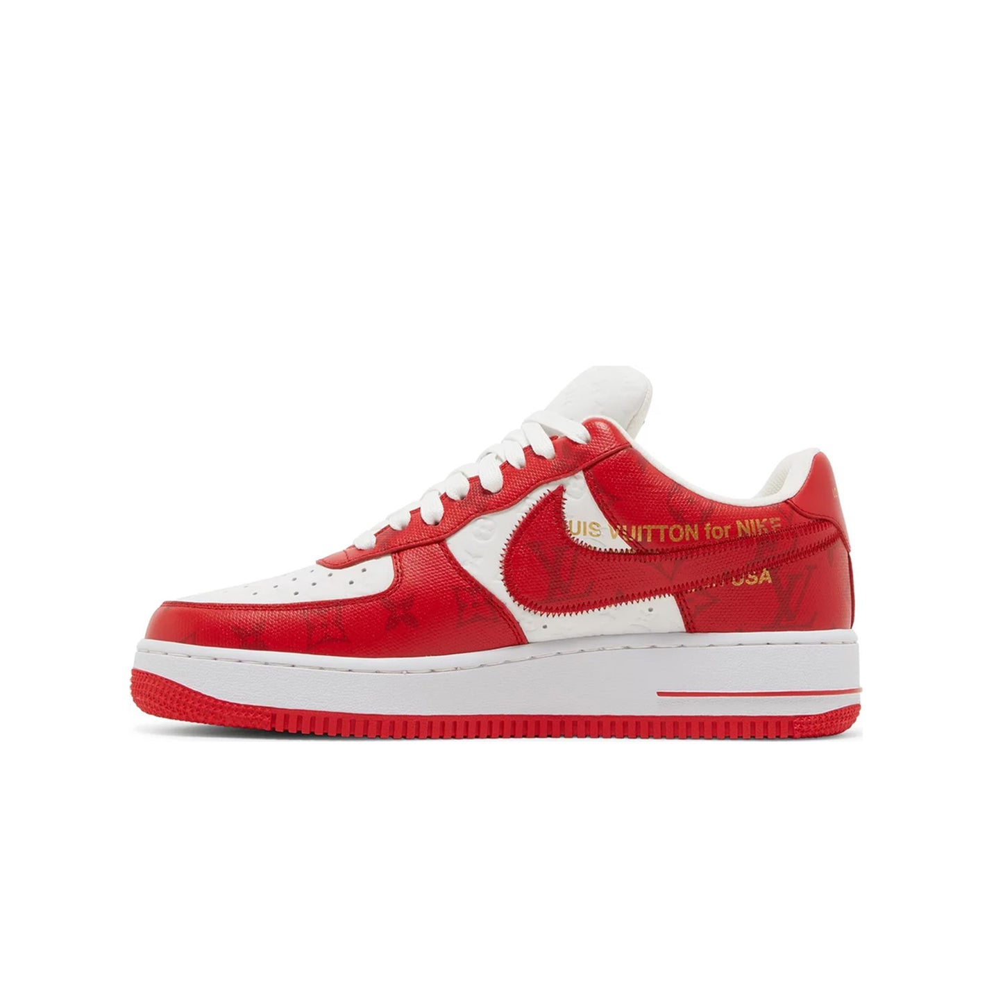 LOUIS VUITTON NIKE AIR FORCE 1 LOW BY VIRGIL ABLOH WHITE RED