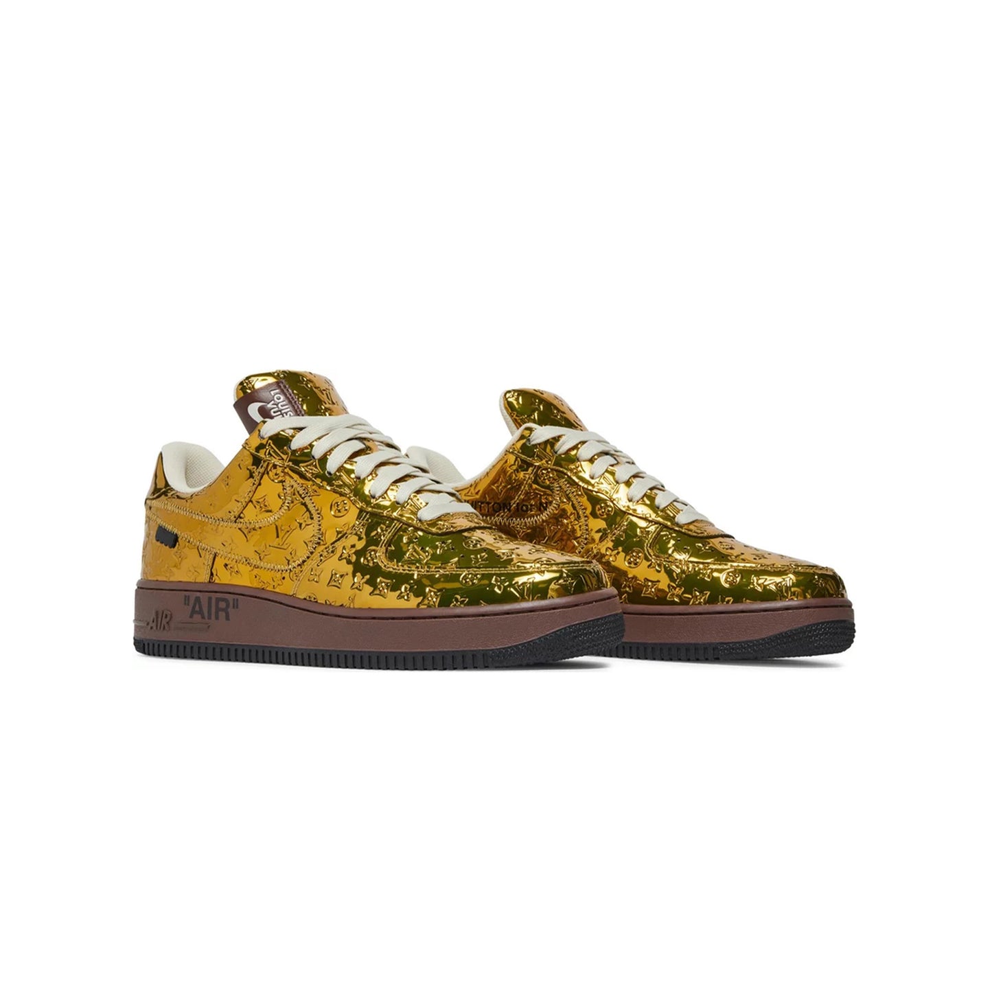 LOUIS VUITTON AIR FORCE 1 LOW BY VIRGIL ABLOH METALLIC GOLD